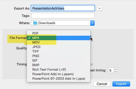 create video powerpoint for mac 15