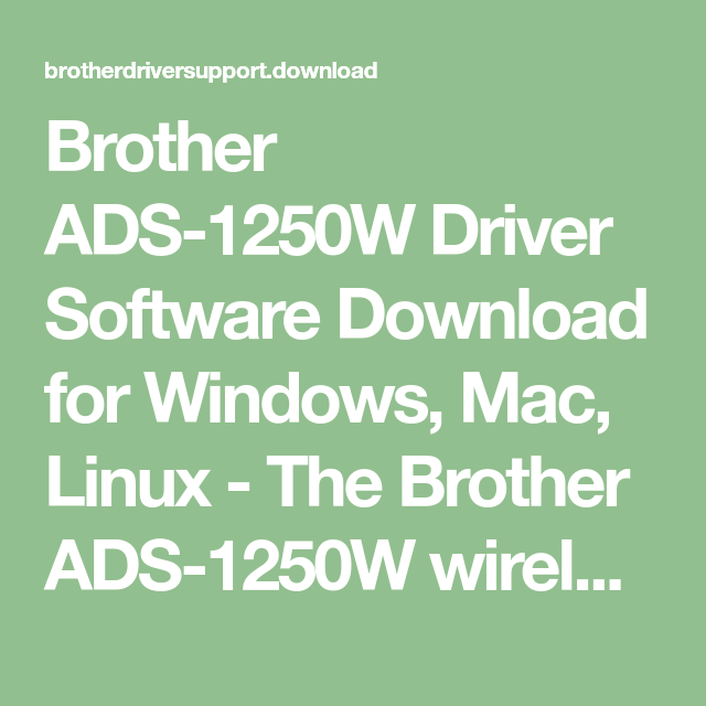brother driver for mac